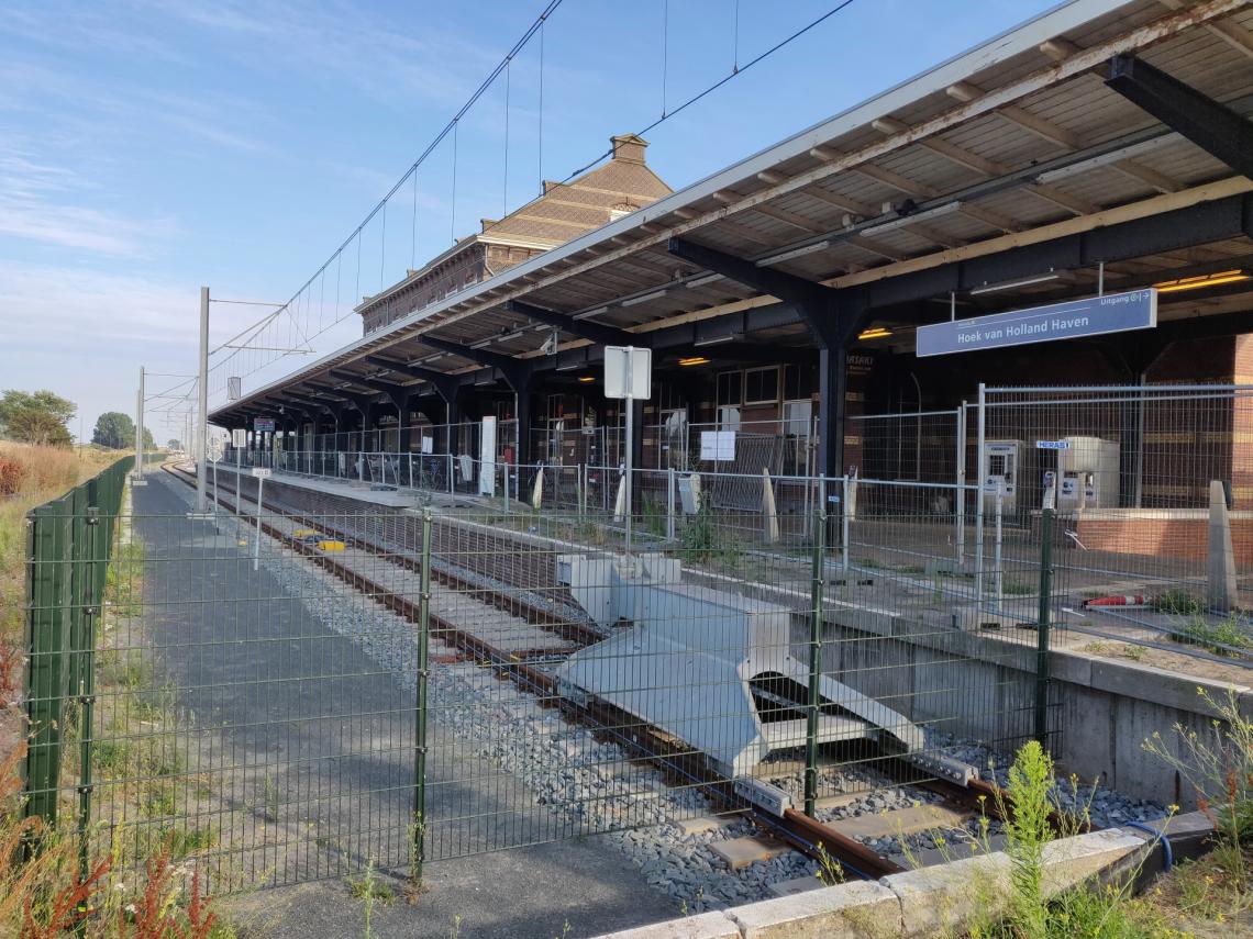 Het tijdelijke station Hoek van Holland Haven