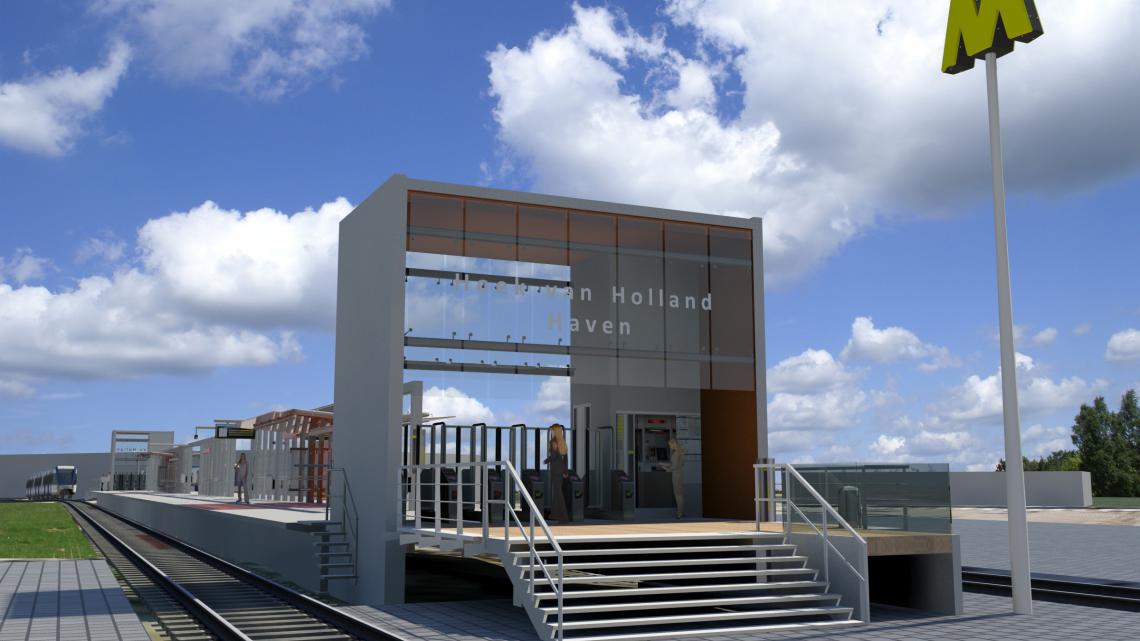 Voorlopig ontwerp metrostation Hoek van Holland Haven