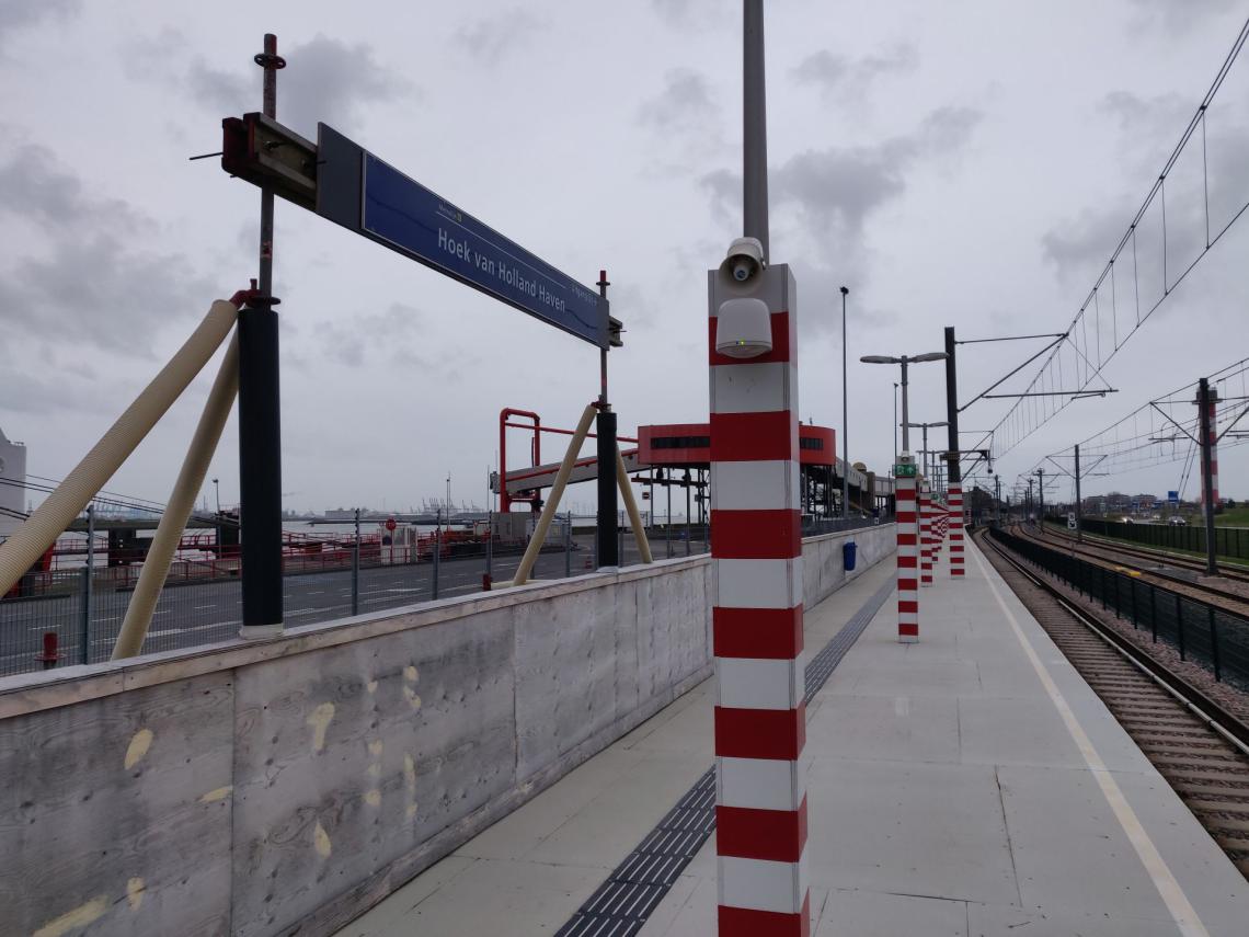 Tijdelijke metrostation Hoek van Holland Haven (1 januari 2023)