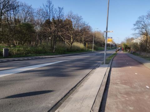 Tijdelijke bushalte Stationsweg aan de Dirk van den Burgweg Hoek van Holland