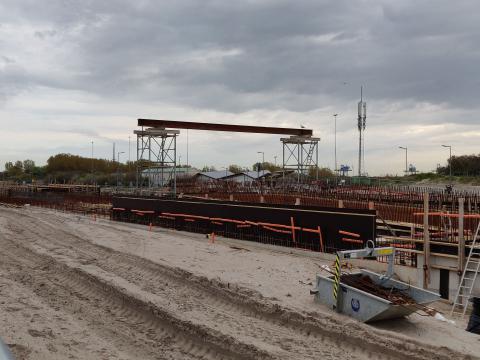 Hoek van Holland Strand in aanbouw (15 mei 2021)
