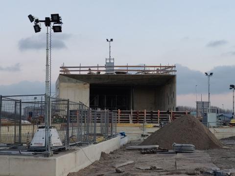 Station Hoek van Holland Strand in aanbouw (16 januari 2022)